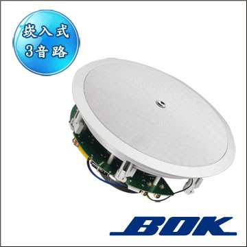【音響倉庫】BOK IS-10W 崁入式3音路喇叭(W)同軸三音路設計，極佳低頻，業界唯一的10吋三音路喇叭