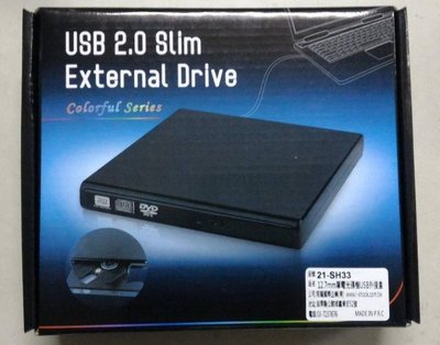 @淡水無國界@全新 i-shock 筆電光碟機外接 21-SH34 12.7mm 光碟機 USB Slim 燒錄機外接
