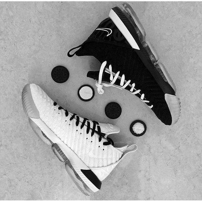 耐克Nike LeBron16 詹姆斯 Equalit 左黑右白 鴛鴦黑人月 氣墊 運動 現貨 BQ5970慢跑鞋
