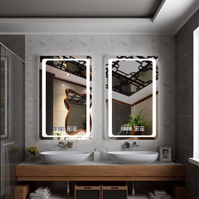 熱銷 浴室鏡 化妝鏡 廁所洗手衛生間感應鏡壁掛帶燈led鏡