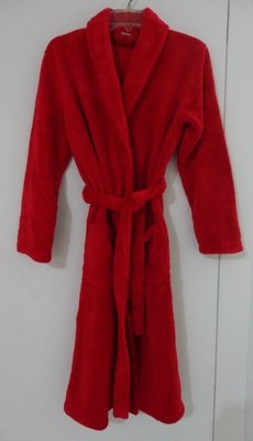 *SKY天天購* 美國專櫃 Classic 珊瑚絨 法蘭絨 浴袍 睡袍 睡衣 素色 紅色 S號