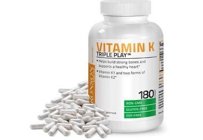 現貨新到美國Bronson Vitamin K 維K1 K2高含量180粒
