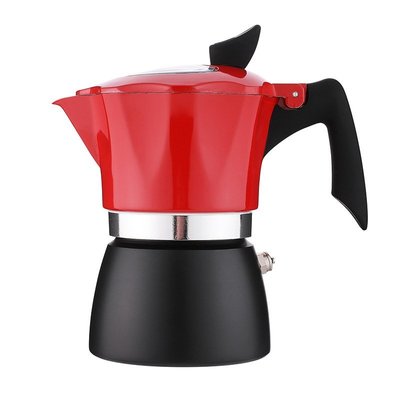 【熱賣精選】新款雙拼色透明蓋新手專用咖啡摩卡壺手沖器具八角壺意大利咖啡