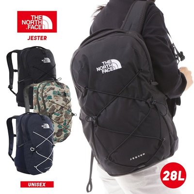 =CodE= THE NORTH FACE JESTER BACKPACK 登山後背包(黑.藍) NF0A3VXF 筆電