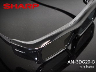 【風尚音響】SHARP   AN-3DG20-B   液晶電視 專用 3D眼鏡  （盒裝展示 音響福利品 全新）