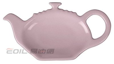 【易油網】【缺貨】Le Creuset 陶瓷茶壺(迷你)造型盤 點心盤 茶包 雪紡粉 91034607401099