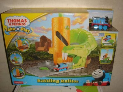 1電車列車新幹線風火輪多美 Mattel 美泰兒 湯瑪士小火車 湯瑪士帶著走-綠蟒驚險軌道遊戲組 四佰五十一元起標