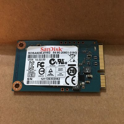 二手Sandisk mSATA 16G SSD固態硬碟(已）