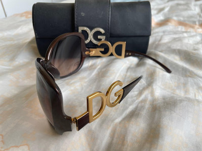 *Fly idea* Dolce&Gabbana D&G DG 太陽眼鏡 墨鏡 金棕色 褐色 咖啡金 金框 vintage 時髦