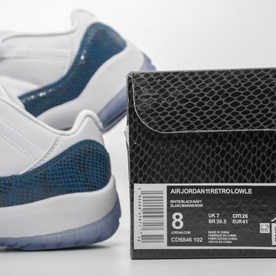 奢華升級－AIR JORDAN 11 RETRO LOW LE“Snakeskin”藍蛇紋 CD6846-102