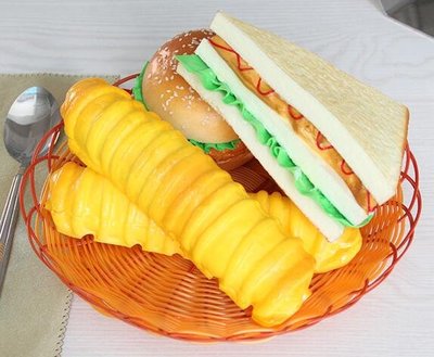 6342A 日式 仿真麵包三明治漢堡餐盤 麵包組合盤裝飾餐廳麵包模型餐盤擺飾食物模型拍照道具
