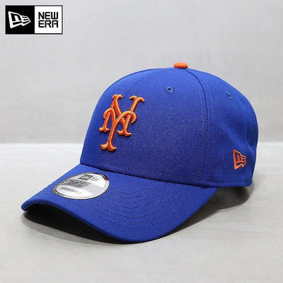 小Z代購#NewEra帽子韓國MLB棒球帽硬頂紐約大都會隊NY彎檐帽藍色潮牌