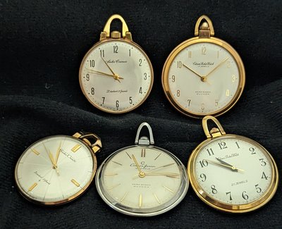罕見1960年代停產（Seiko)包金，特殊全數字面盤，古董機械手上鍊懷錶