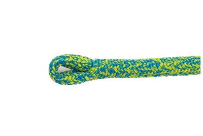 法國 cousin LIGNUM 12.5 mm雙編織攀樹繩 60米 雲紋藍黃色(有繩眼)