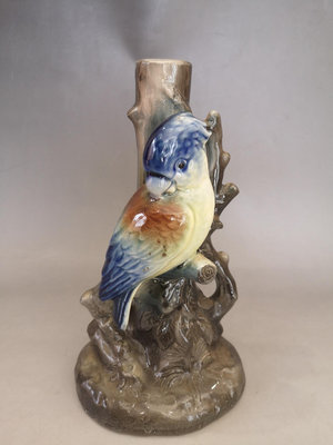 日本回流 西班牙產鸚鵡擺件 花器 居家裝飾品