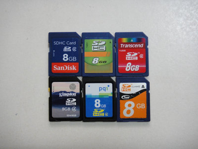 【康泰典藏】SD 8GB 記憶卡~Transcend SanDisk  Apacer...等~全部6片便宜賣
