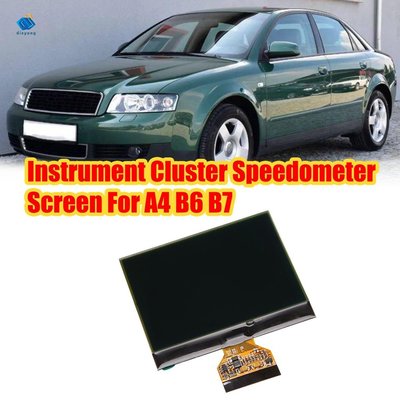 汽車儀表簇速度表屏幕, 帶短帶連接器 LCD 顯示屏, 用於奧迪 A4 B6 B7-飛馬汽車