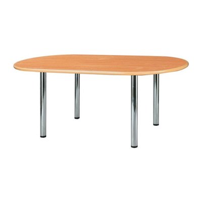 現貨熱銷-【PA148-07】木紋檯面橢圓會議桌(便利腳)