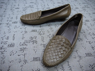 義大利製 BOTTEGA VENETA 真皮編織樂福鞋 USA 6.5 EUR 37 JPN 23.5 CM