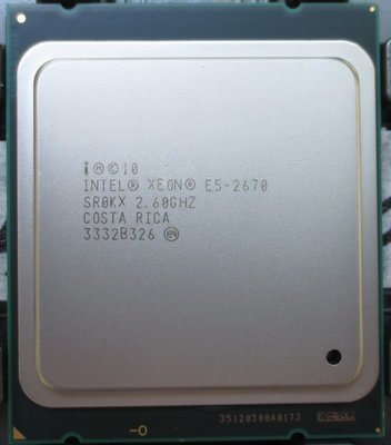 【含稅】Intel Xeon E5-2670 2.6G 8C16T 115W 2011 正式散片CPU 一年保