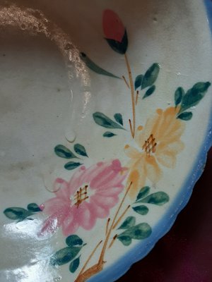 金欣古玩，台灣早期，暗花稀有件碗公拍賣～0762～