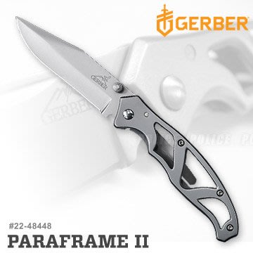 【GERBER】22-48448 PARAFRAME II 骨架刀 不鏽鋼折疊刀 公司貨