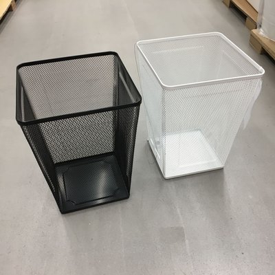 IKEA宜家正品德瑞約恩廢紙簍鋼制網格垃圾桶辦公紙碎收納籃子雨傘-特價