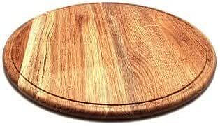 簡約圓形實木砧板西餐廳木質牛排板披薩板雙面可用廚房切菜板