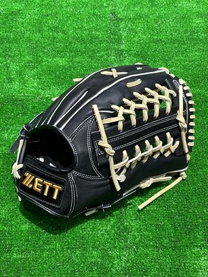 棒球世界 全新ZETT 棒壘球手套T網狀檔12.5吋 (BPGT-80227) 黑色特價