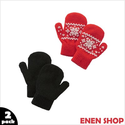 『Enen Shop』@Carters 聖誕雪花款保暖手套兩入組 #D08G236｜ONE SIZE