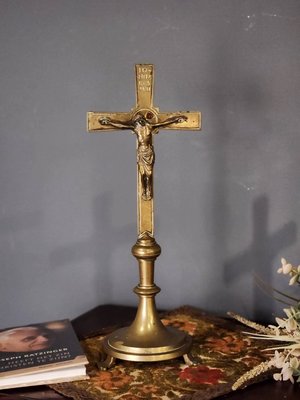 比利時 厚實純銅 教堂 耶穌 十字架 基督教 天主教 歐洲老件  m0995【卡卡頌  歐洲古董】✬