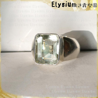 Elysium‧迷霧樂園〈RRC011E〉尼泊爾‧ 國際戒圍16_ 方形 綠水晶 925銀 手工戒指