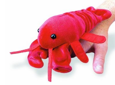 14142c 日本進口 限量品 好品質 可愛 龍蝦蝦子 海洋動物手指娃娃手上玩偶絨毛娃娃毛絨絨表演玩偶收藏品擺設品禮物