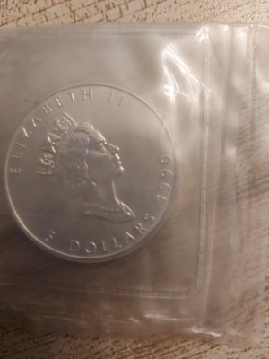 1990年加拿大楓葉銀幣1枚純銀9999/1盎司