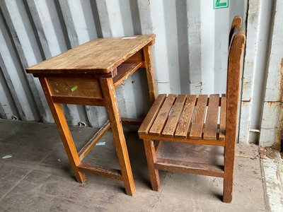 二手木製課桌椅*二手桌椅*休閒農場桌椅