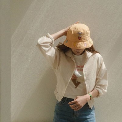 Bellee 正韓 童趣刺繡彩色漁夫帽  (5色) 【0508-15】