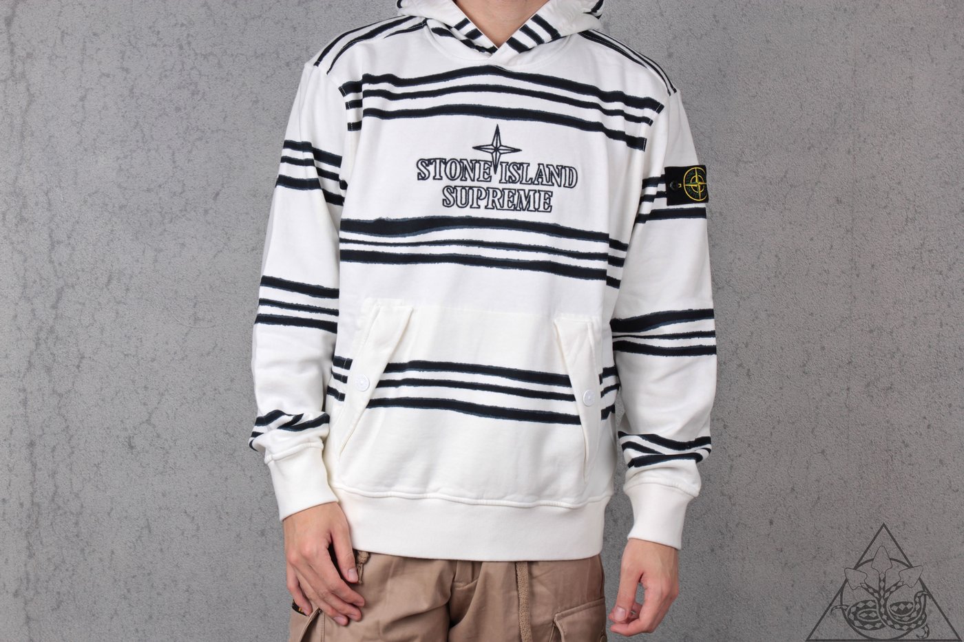 【HYDRA】Supreme Stone Island Warp Stripe Hoodie 條紋帽T