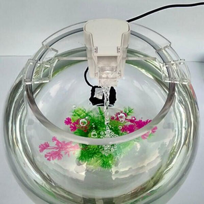 【小洋】usb過濾器圓形魚缸過濾器三合一小魚缸過濾USB水泵瀑布水輪式增氧