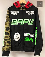 [FDOF] BAPE BMX MASK FULL ZIP HOODIE 黑色外套假面帽夾日本