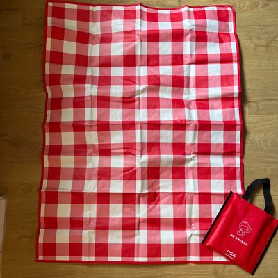 全新PSA 紅白格紋防水野餐墊組 PP野餐墊 攜帶式野餐墊
