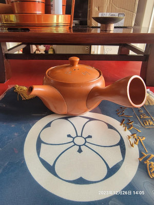 日本回流 常滑燒 仿的我國的紫砂側把急須茶壺側把壺