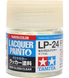 【TAMIYA LP-24】油性 半光澤 硝基 模型漆 手工藝 透明色保護漆 10ml 82124