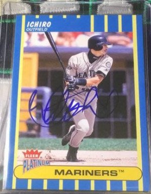 棒球天地--5折賠錢出--鈴木一朗 Ichiro Suzuki 2003年簽名球員卡.字跡漂亮