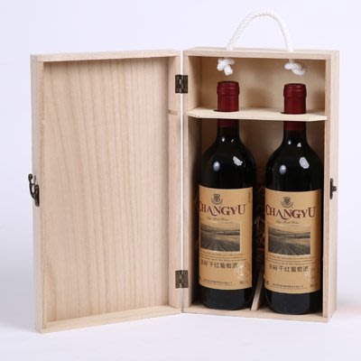 現貨熱銷-紅酒盒木盒雙支紅酒盒子包裝盒禮盒實木葡萄酒盒紅酒木箱酒盒定做