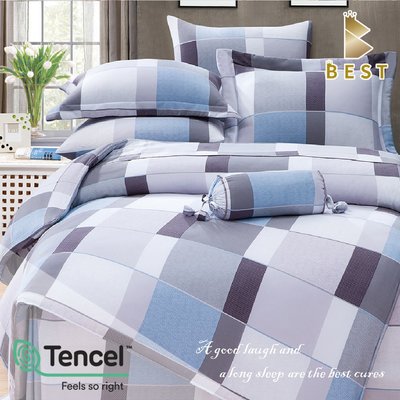 100%天絲床罩 雙人5×6.2尺 格旅 鋪棉床罩 TENCEL 八件式 BEST寢飾
