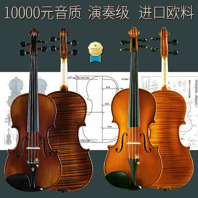 二胡純手工小提琴專業級浩成進口歐料意大利獨奏演奏級小提琴考級樂器樂器