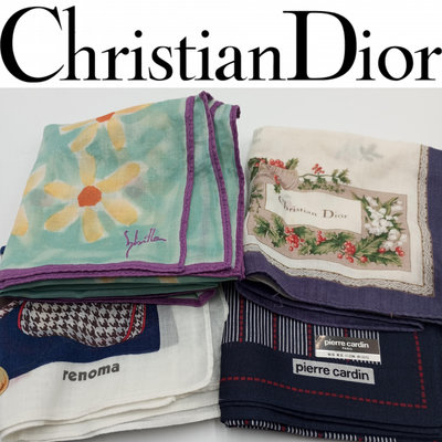 【皮老闆二店】一元起標  5/1晚上結標 二手真品 Christian Dior  手帕  V380