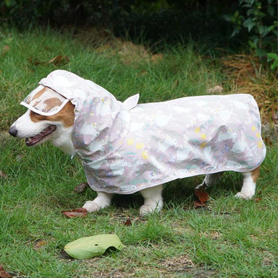 寵物狗狗雨衣防水法斗雨天外出斗篷柯基專用雨披中型小型犬狗衣服肚兜衣服