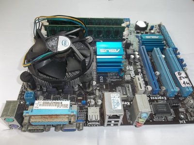 華碩主機板,P5G41C-MLX,加CPU,風扇,DDR3-2G記憶體整組