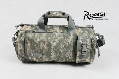 ROGISI軍用背包 Cordura材質圓桶包 出國戶外露營登山行軍旅行電腦書包 黑 泥  ACU迷彩